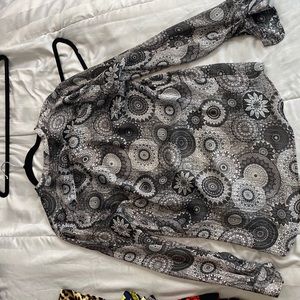 See through paisley Zara top